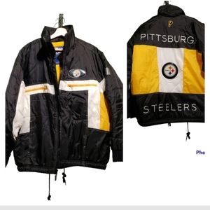 0314 Vintage NFL 90' Pittsburgh Steelers Pro Player Winter puffer jacket